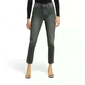 NWT Edwin Hana Classic Straight Crop Rapture Black Wash Denim Jeans Women's 28
